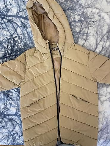 Uşaqlar üçün digər geyimlər: Uşaq üst geyimləri dəsti 1) ZARA kapüşonlu şişmə palto - Rəng: bej - — 1