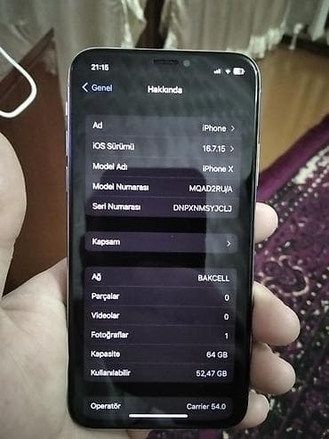 iohone x: IPhone X, Gümüşü — 5
