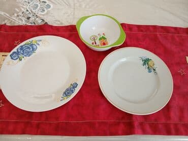 Boşqablar, rəng - Ağ, Farfor