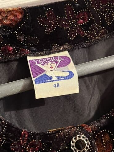 qadınlar üçün tvid jaketlər: Yessica qadın jaketi – ölçü 48 - Material: məxmər effektli parça, tam — 3