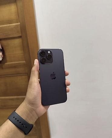 iphone 12 pro 512: IPhone 14 Pro, 128 GB, Deep Purple, Zəmanət, Simsiz şarj, Face ID — 1