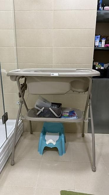 сиденье в ванну: Cam markalı uşaq vanna seti – stendli - Ergonomik plastik vanna — 1