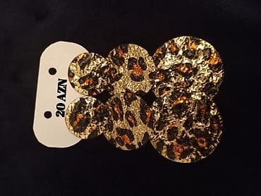 Qızılı rəngli leopard naxışlı sallantılı sırğa - Dizayn: Bir-birinə — 1