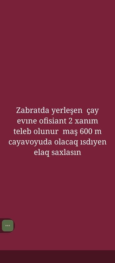 Резюме: Официант требуется, Ресторан, Ежедневно оплата, Любой возраст, До 1 года опыта — 1