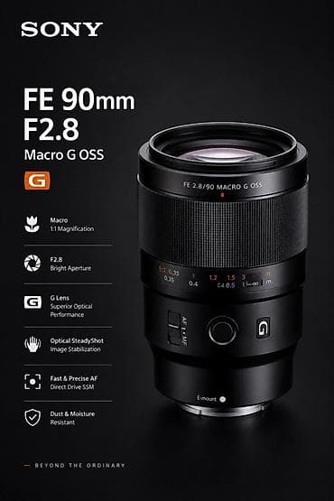 mac air: Sony FE 90mm F2.8 Macro G OSS obyektiv - E-mount tam kadr və APS-C — 1