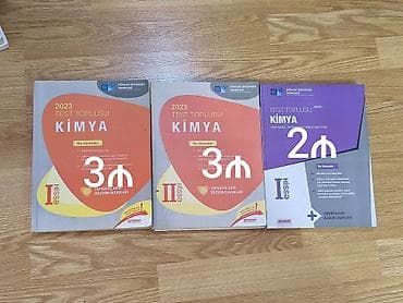 Testlər: Müxtəlif fənlər üzrə məktəb və hazırlıq kitabları toplusu. Şəkillərdə — 9