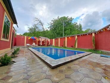 türkanda bağ evi satılır: 150 м², 3 комнаты, С бассейном, Артезианский колодец, Телефон, Коммунальные линии не подключены — 5