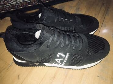 Кроссовки и спортивная обувь: Emporio Armani EA7 kişi krosovkası - Rəng: tam qara, yan hissədə və — 5