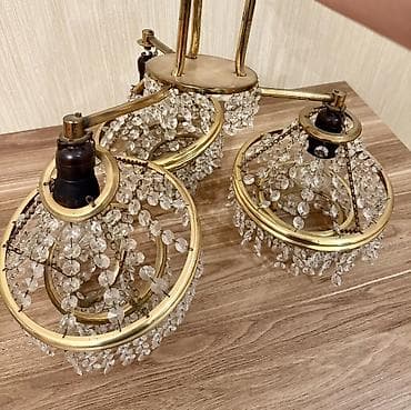 Çılçıraq, 3 lampa, Xrustal — 1