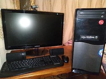 Stolüstü kompüter dəsti, işlək vəziyyətdədir Sistem blok -	Gigabyte