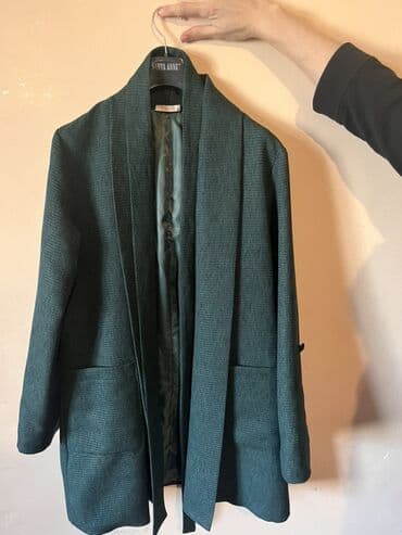 Ev geyimləri, pijamalar: Qadın üçün uzun kardiqan/palto tipli üst geyimi - Rəng: tünd yaşıl — 1