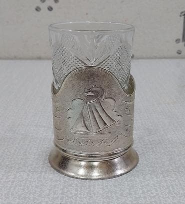 cobalt qablar: Stəkanlar, rəng - Qızılı, Şüşə, 1 əd, SSRİ — 4