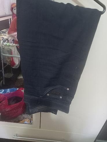 kişi geyimi: İTTİZ markalı tünd-mavi cins şort - Material: qalın denim (cins) — 4