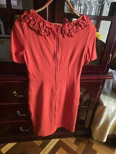 Женская одежда: Qırmızı-qızılı tonlarda zərif qadın paltarı.Real alicilar buradan — 1