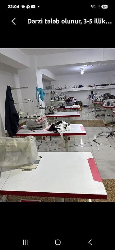 iş eylanı: Dərzi tələb olunur. Tikiş sexi üçün 3–5 illik iş təcrübəsi olan dərzi — 1
