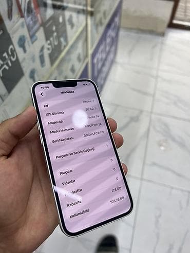 iphone 12 case: IPhone 14, 128 GB, Ağ, Face ID — 7