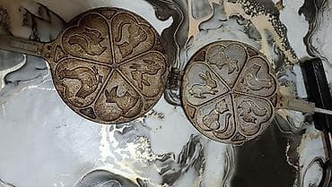 bronza fiqur: Şirniyyət qəlibləri, rəng - Gümüşü, Çuqun, Fiqur — 6