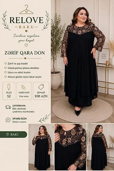 Zərif qara don – RELove Baku - Model: uzun, rahat və şıq kəsim - lalafo.az -da Zərif qara don – RELove Baku - Model: uzun, rahat və şıq kəsim -