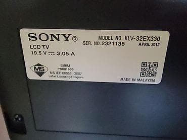 smart tve: Sony LCD TV – KLV-32EX330, 32 düym Xüsusiyyətlər: - Ekran: 32", LCD - — 4