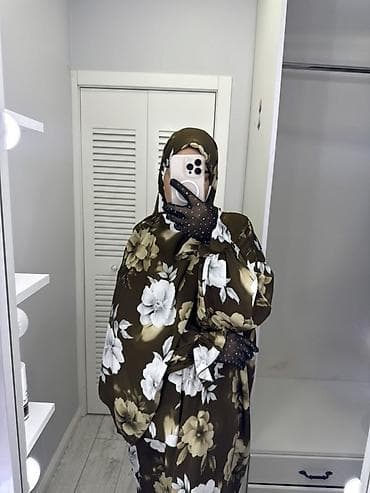 hicab bas ortukleri: Qadınlar üçün namaz dəsti – çiçək naxışlı, örtülü kəsim - Komplekt — 2