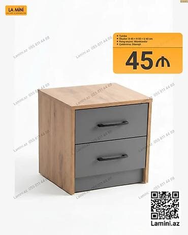 Tumba – La Mini - Model: 2 çekmecəli tumbə - Ölçülər: D 40 × H 50 × U — 1