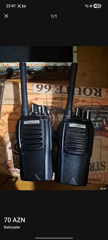 radioqəbuledici: İki ədəd “POWERFUL” əl radiostansiyası (ratsiya) dəsti — 1
