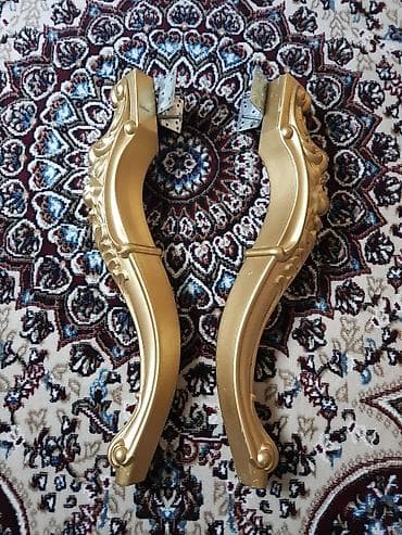 Qızılı rəngli dekorativ mebel ayaqları (cüt) - Üslub