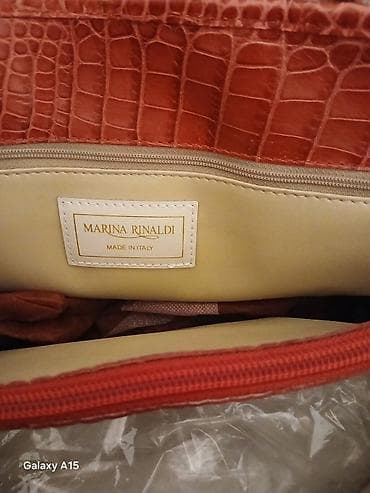 Çantalar: Marina Rinaldi çanta – Made in Italy - Material: krokodil naxışlı — 2