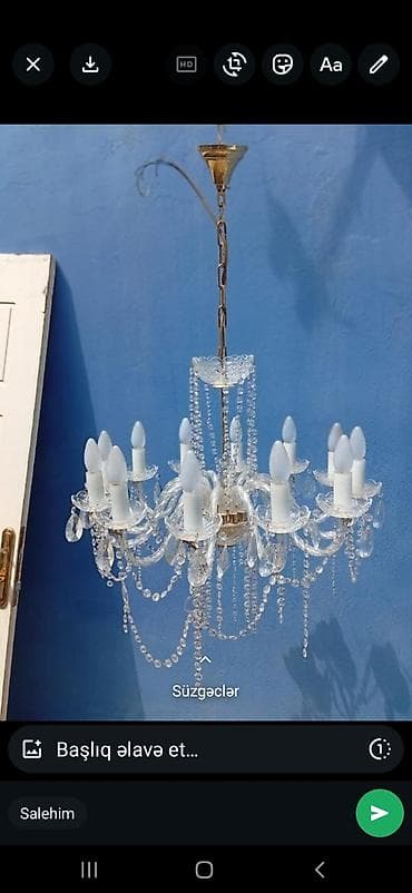 Люстры: Люстра, 10 и более ламп, Хрусталь — 1