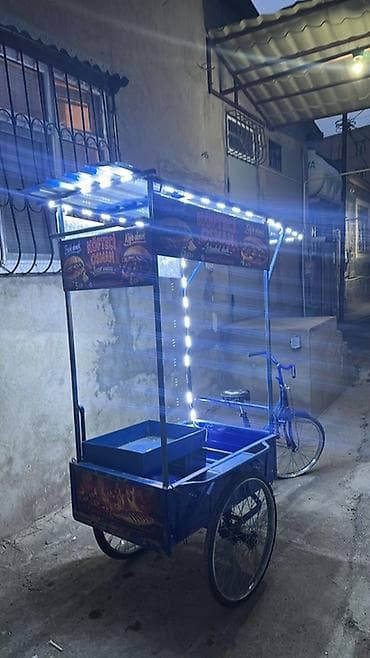 Оборудование для магазинов: Səyyar satış arabası – 3 təkərli velosipedlə - İstehsal: metal — 1