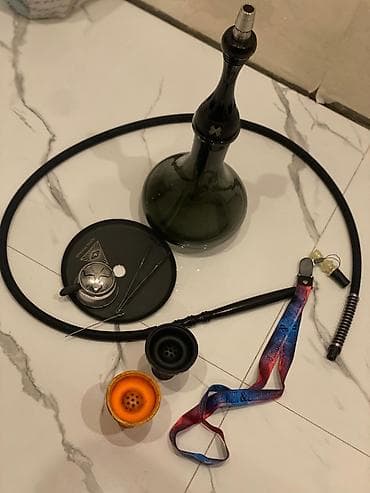 Nargilə dəsti – kompakt masaüstü model - Şüşə kolba: tünd şüşədən — 2