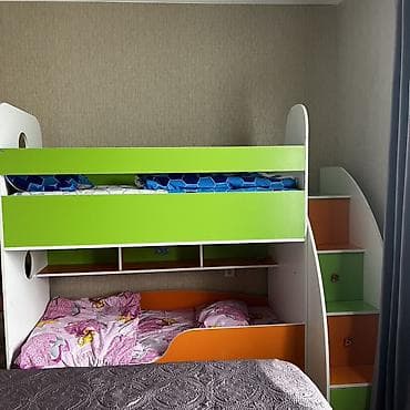 tumsuz nar: Oğlan və qız üçün, Çarpayı, Matras ilə, Siyirməli, MDF — 1