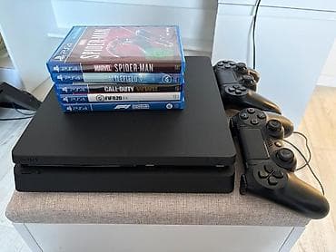 psp oyun: Playstation 4 slim model 1TB Yaddash Konsol evde istifade olunub Hec — 1
