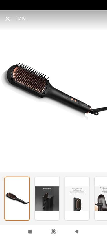 dyson airwrap baku electronics: Saç Düzləşdirən Fırça – elektrikli - Dizayn: Qara korpus, mis tonlu — 1