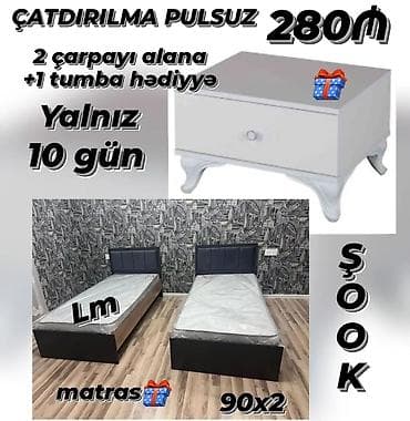 Yeni, Təknəfərlik çarpayı, Bazasız, Matras ilə, Siyirməsiz, Belarusiya