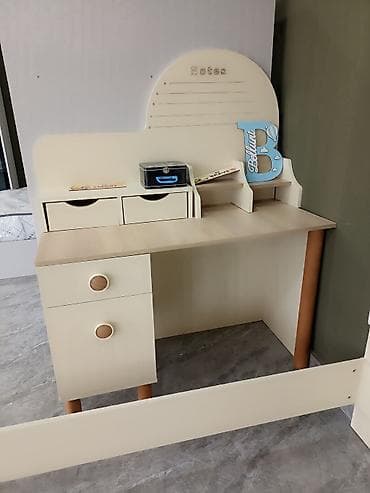 komputer masaları: Oğlan və qız üçün, Yeni, Təknəfərlik çarpayı, Yazı masası — 5