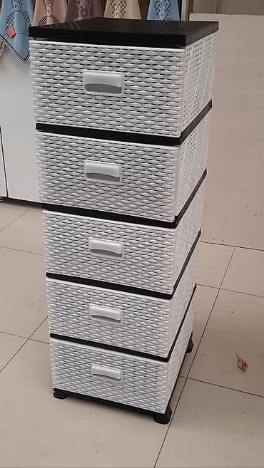 utu şkafı: 5 Gözlü Plastik Çekmece – Kiçik, Rahat, Praktik! 🔹 Yüksək — 1