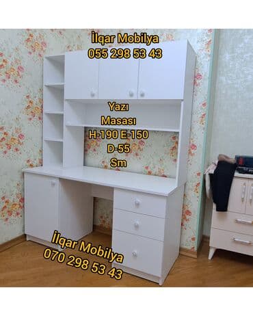 Oturacaqlar: Oğlan və qız üçün, Yeni, Siyirməli, Yazı masası, Stulsuz