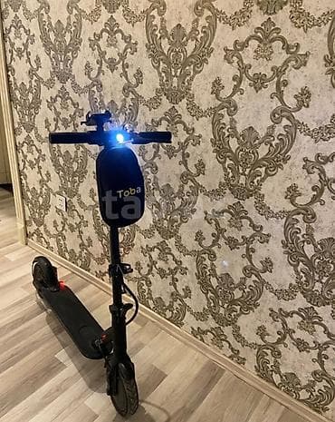 Elektrik skuter – Toba aksessuarları ilə - Rəng: qara - Sükan — 4