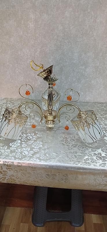 bezekli adlar: Çılçıraq, 3 lampa, Metal — 2