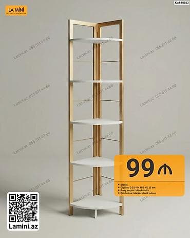 künc rəf: Stellaj – lakonik və minimalistik dizayn - Model kodu: 10562 - — 1