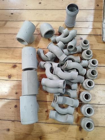su deposu: PVC boru birləşdirici detallar dəsti Məhsul təsviri: - Material: boz — 1