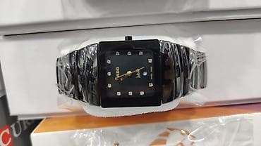 RADO Jubile kişi qol saatı – keramik üslubda qara, düzbucaqlı korpus — 2