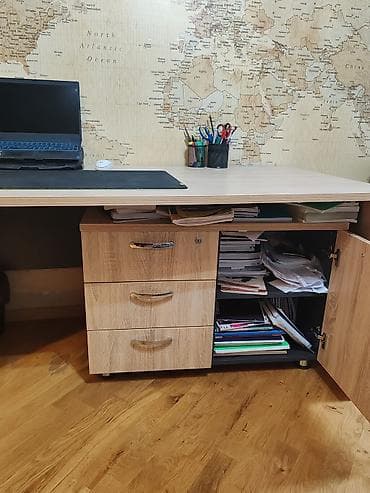 mebel işlənmiş: İşlənmiş, İşçi üçün, Dördbucaq masa — 3