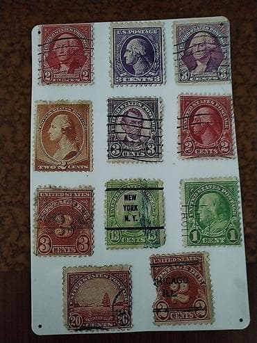 umumi tarix 10: ABŞ poçt markaları kolleksiyası – 11 ədəd - Dövriyyədə olmuş — 1