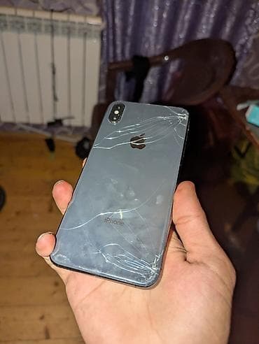 IPhone Xs Max, 64 GB, Qırıq, Simsiz şarj, Face ID