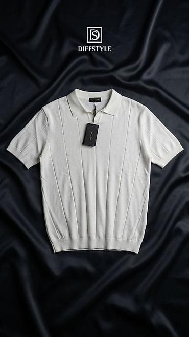 DIFFSTYLE kişi polo sviteri - Model: qısaqol, polo yaxalı trikotaj - — 1