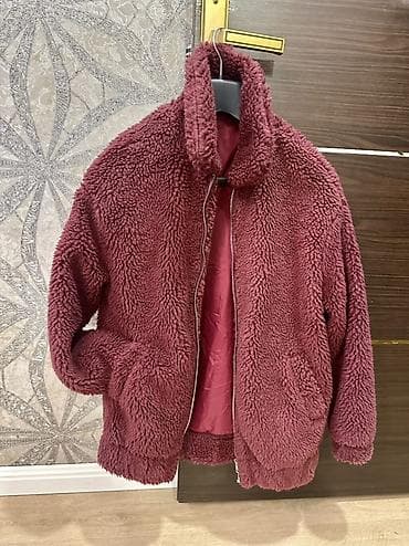 Qışlıq tüklü jaket – qadın/uni-seks model - Rəng: tünd qızılgül/bordo