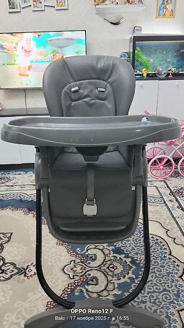 usaq masa: Uşaq yemək stulu – tünd boz rəng Xüsusiyyətlər: - Rahat yastıqlı — 2