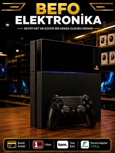 Sony PlayStation 4 (PS4) Fat ✔️ Model: CUH-1106A ✔️ 2 ədəd original